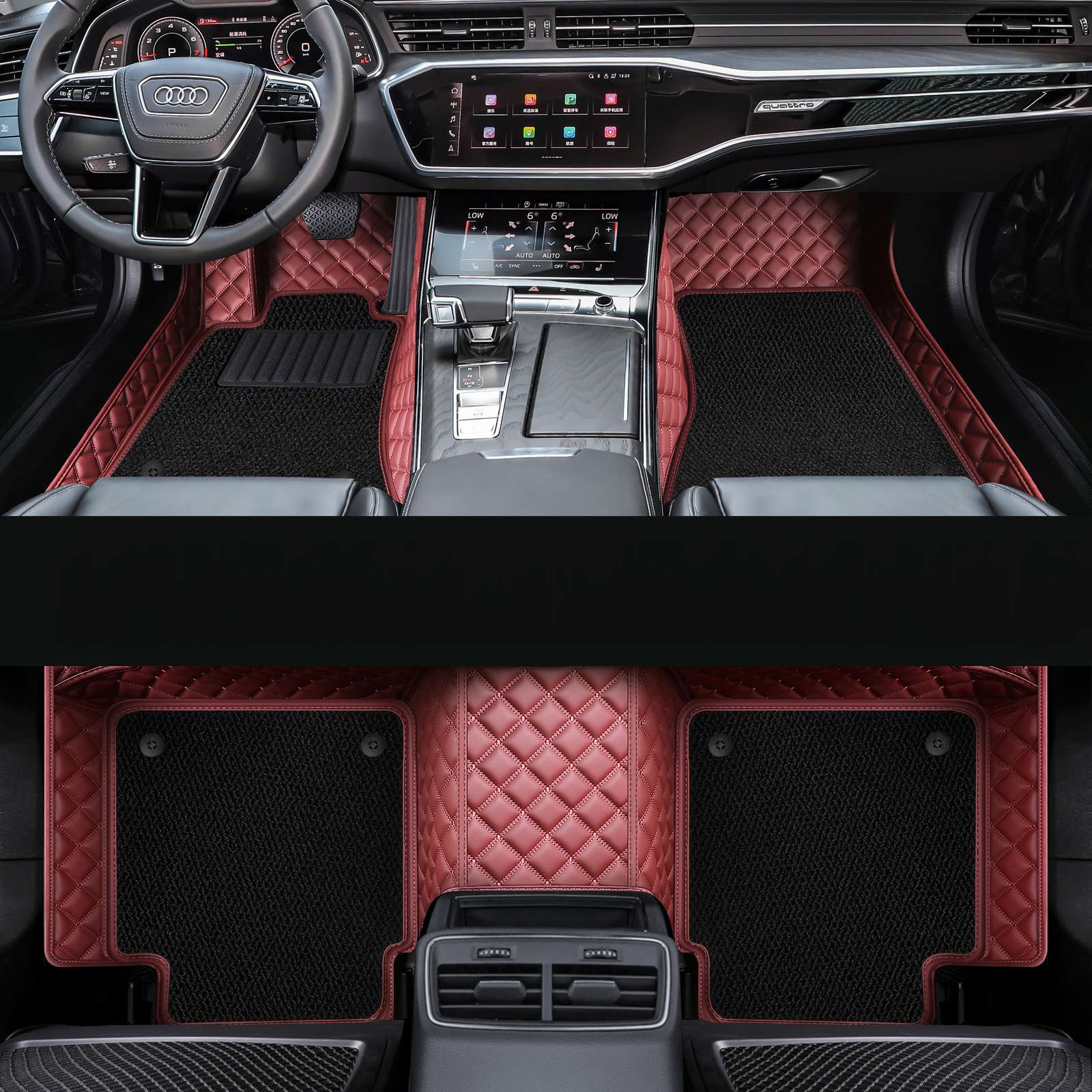 Custom Audi Full Surround Floor Mats and Trunk Mats Custom Audi Full Surround Floor Mats and Trunk Mats - Image 3
