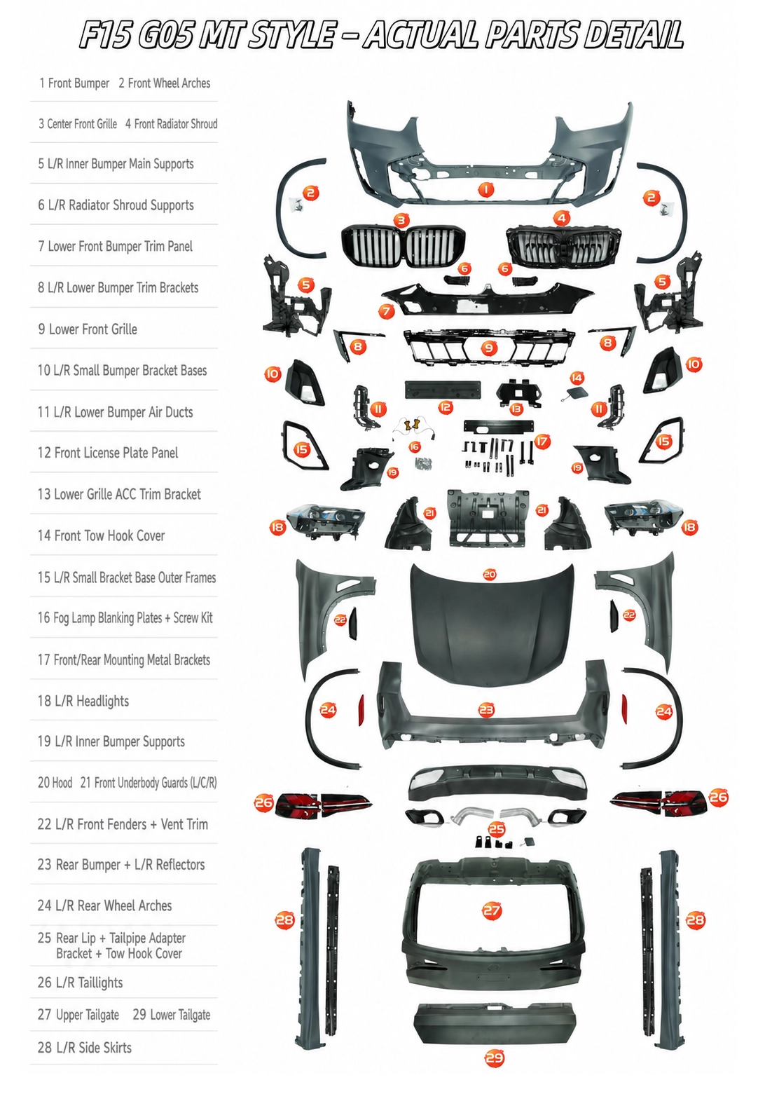 G05 LCI X5M Widebody: BMW X5 Full Aero & Radar Ready image 1 product detail