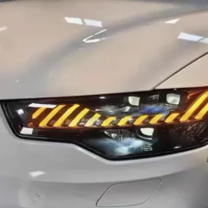 Audi A6 C7 Bi-LED Headlights: Matrix DRL Upgrade 2012-2018 LED lens headlight modification for old 12-18 Audi A6L C7