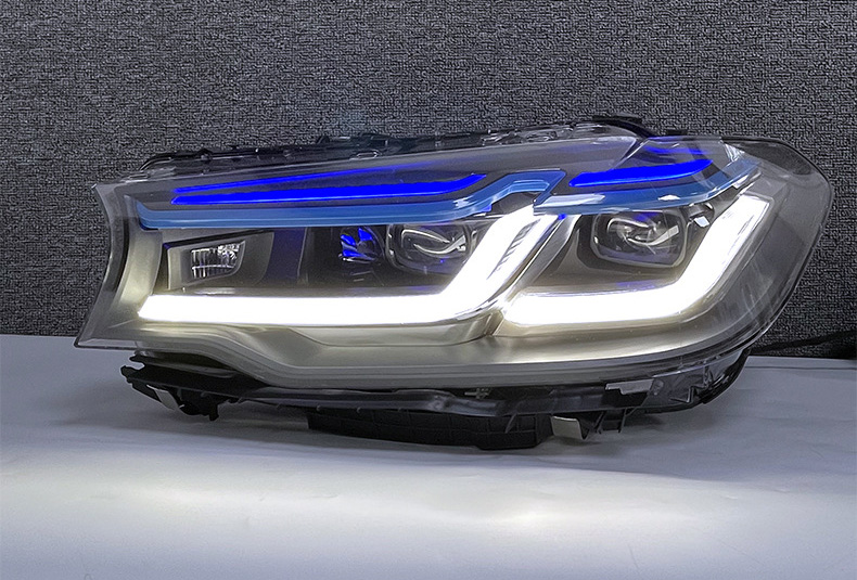 BMW G30 Blue Eyebrow Headlights