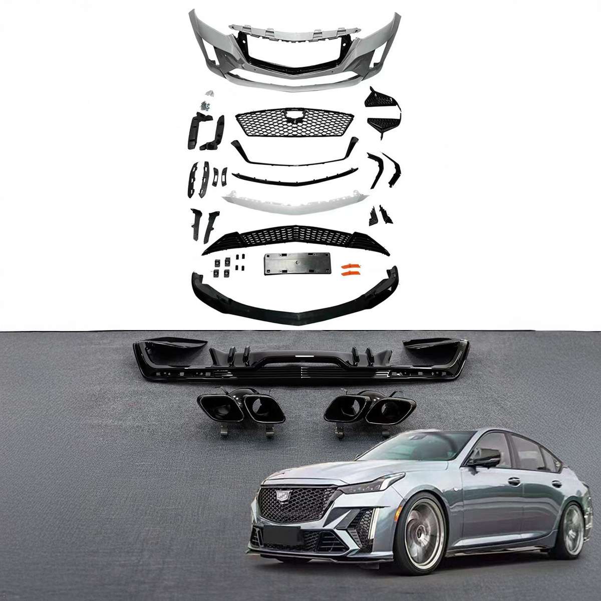 CT5 Blackwing Body Kit: 2010-2020 Aero Upgrade & Grille CT5 Blackwing Body Kit for 2010-2020 Cadillac Models