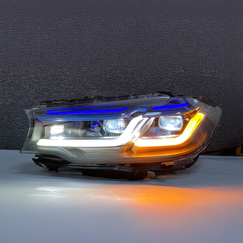 BMW G30 Blue Eyebrow Headlights