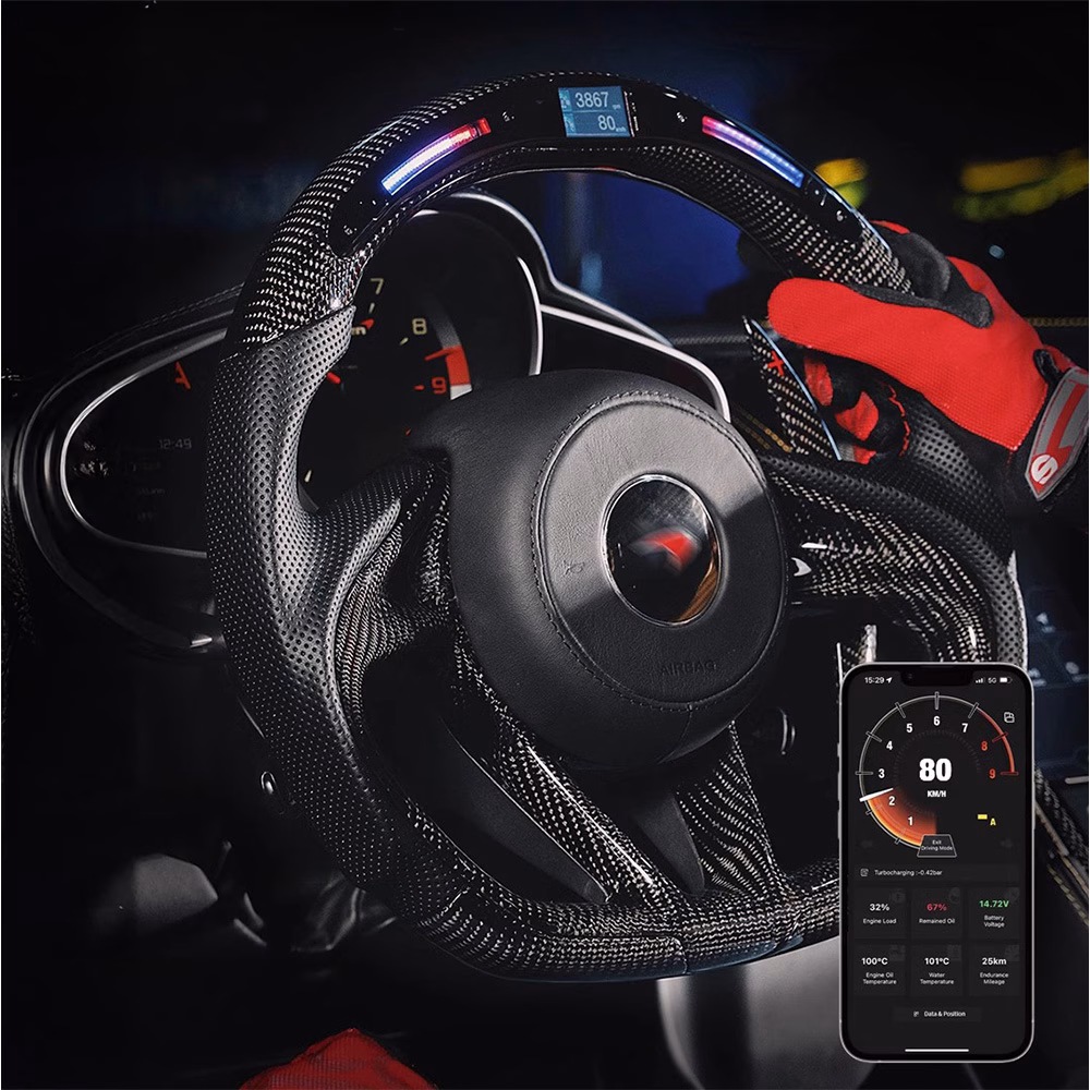 LED Carbon Fiber Steering Wheel for BMW Benz Audi VW LED Carbon Fiber Steering Wheel for BMW Benz Audi VW