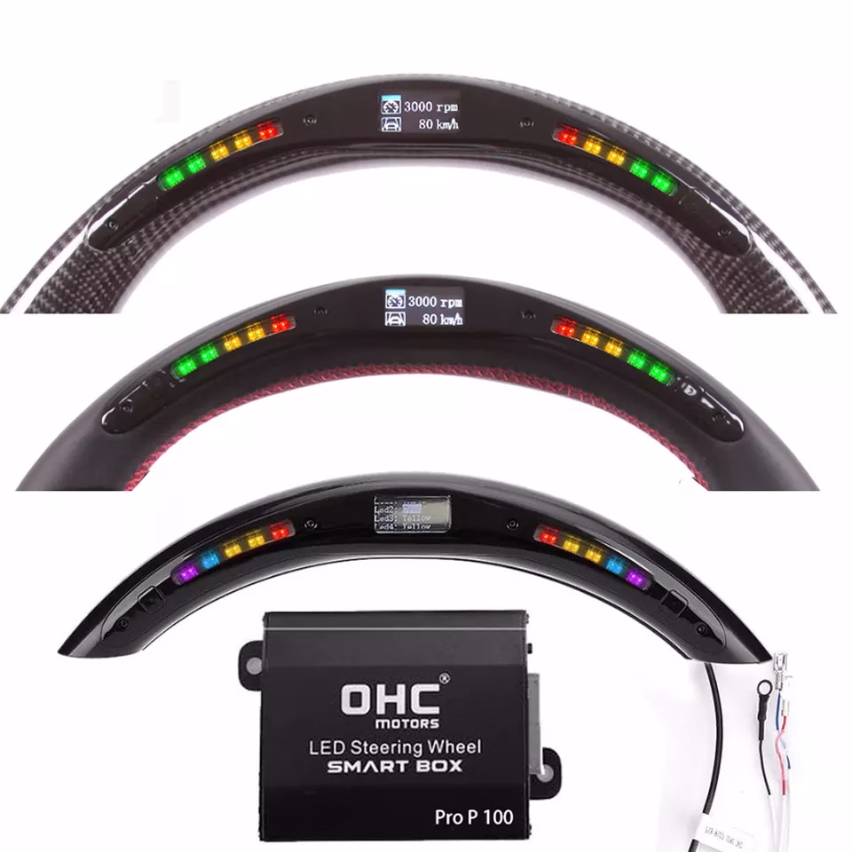 LED Carbon Fiber Steering Wheel for BMW Benz Audi VW LED Carbon Fiber Steering Wheel for BMW Benz Audi VW - Image 2