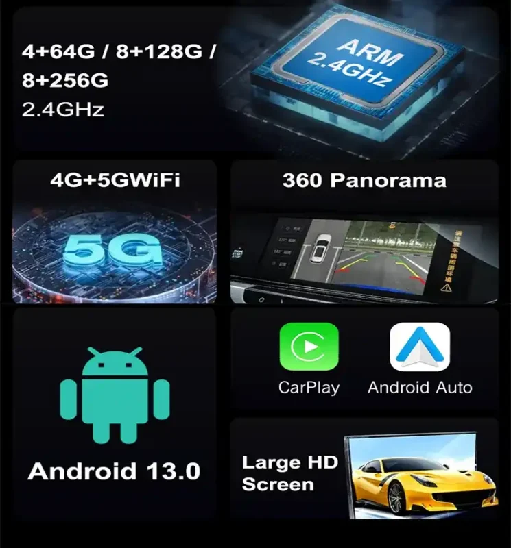 Porsche Cayenne 12.3 HD Dual Screen Android Display 2014-2017 image 2 product detail