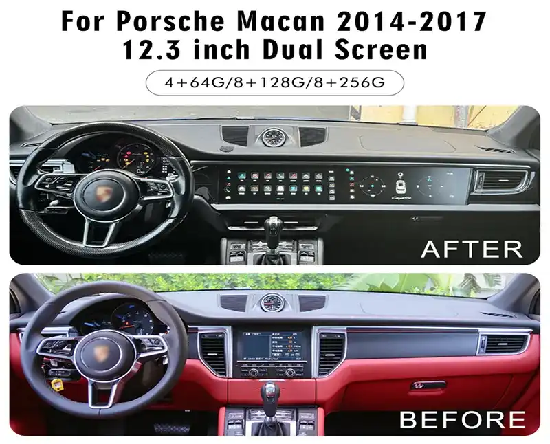 Porsche Cayenne 12.3 HD Dual Screen Android Display 2014-2017 image 3 product detail