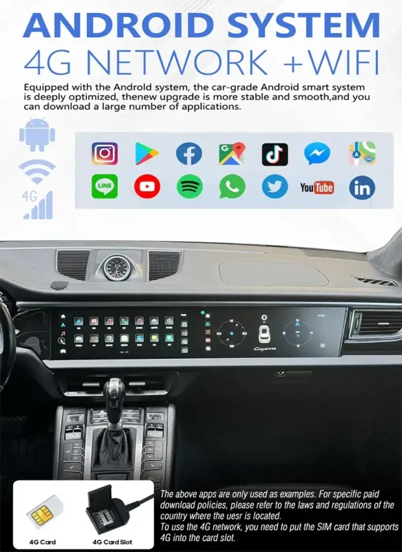 Porsche Cayenne 12.3 HD Dual Screen Android Display 2014-2017 image 9 product detail