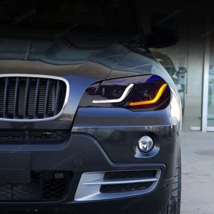 BMW X5 E70 headlight LED Laser Lens Blue Eyebrow 07-13 image 3 product detail