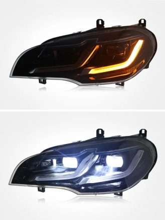 BMW X5 E70 headlight LED Laser Lens Blue Eyebrow 07-13 image 7 product detail