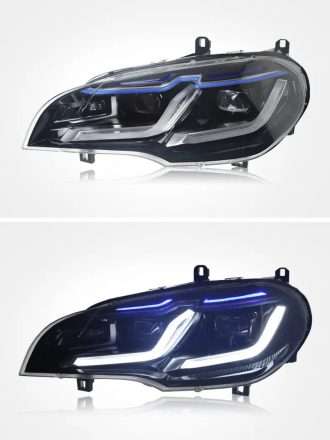 BMW X5 E70 headlight LED Laser Lens Blue Eyebrow 07-13 image 8 product detail