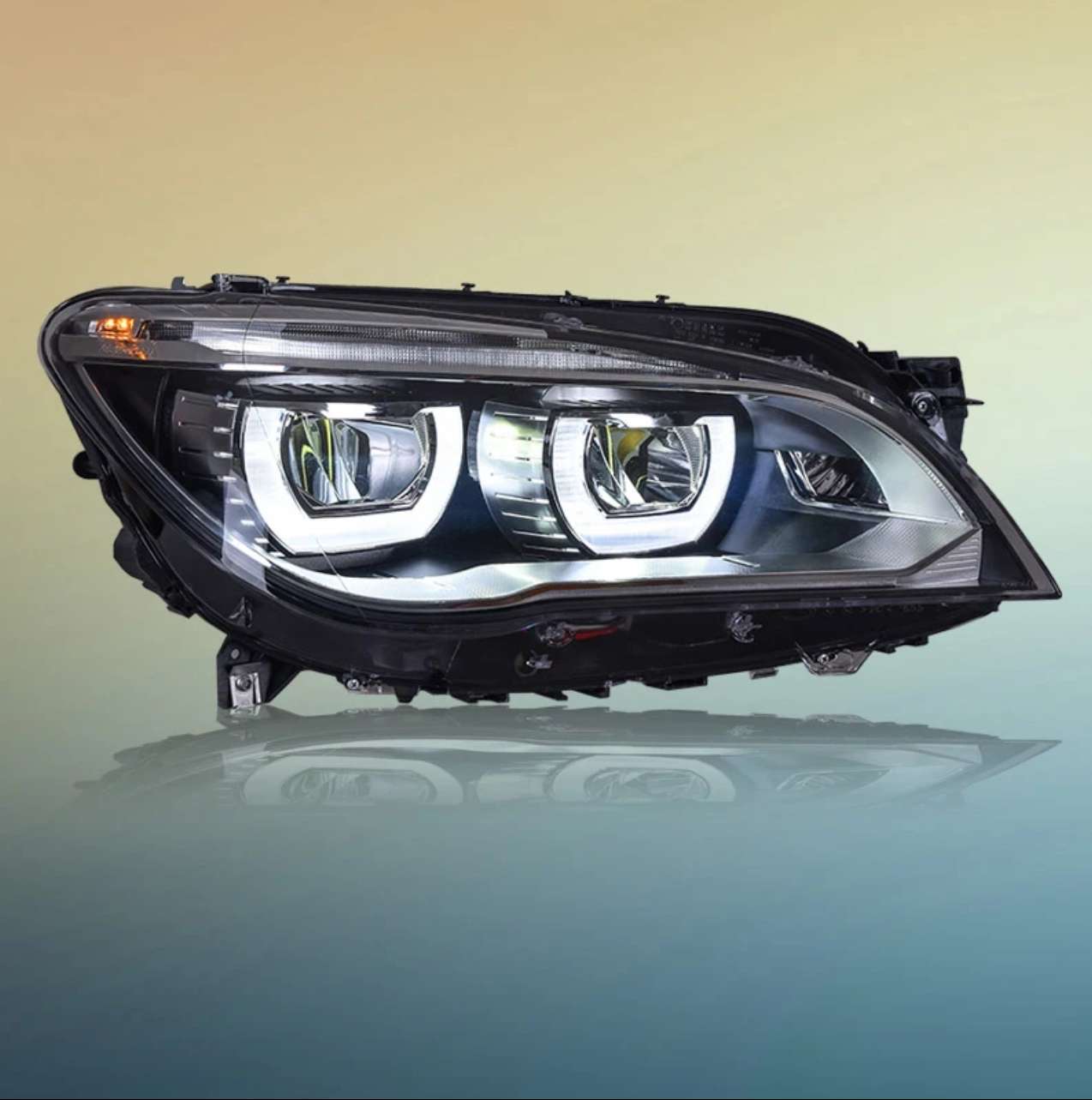 BMW F01 F02 M5 Style LED Headlights – 09-15 7 Series BMW F01 F02 M5 Style LED Headlights - 09-15 7 Series - Image 2