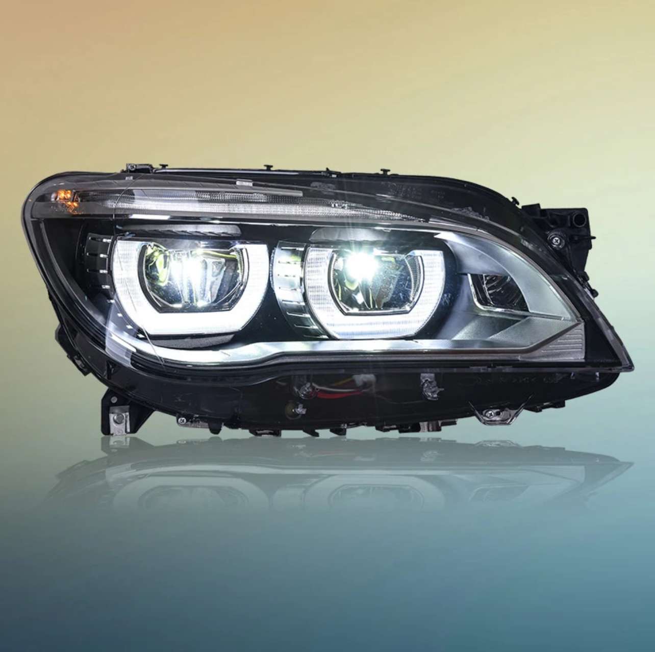 BMW F01 F02 M5 Style LED Headlights – 09-15 7 Series BMW F01 F02 M5 Style LED Headlights - 09-15 7 Series - Image 3