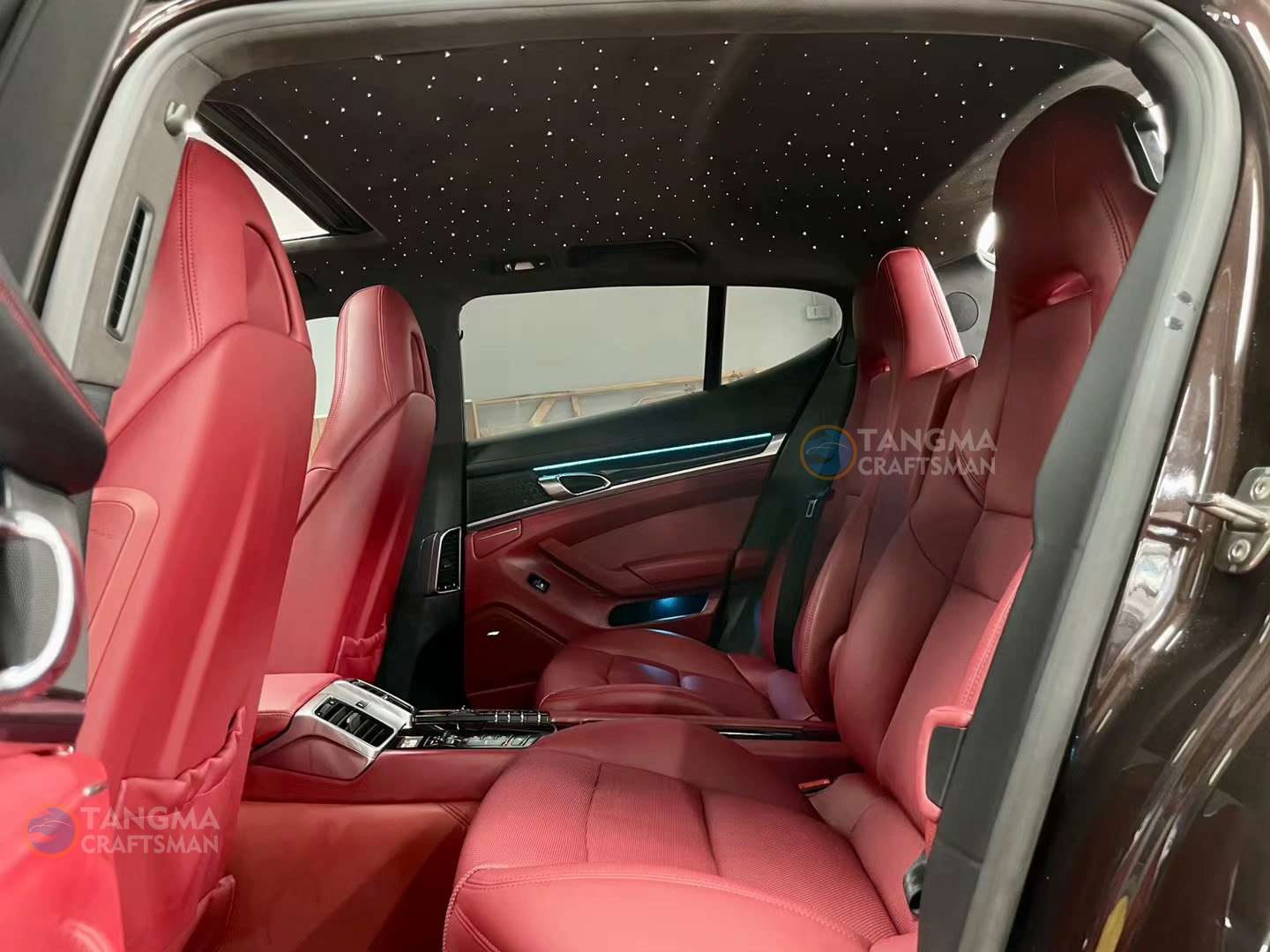 Porsche Macan Bordeaux Red Interior Kit: 1:1 OEM Leather image 11 product detail