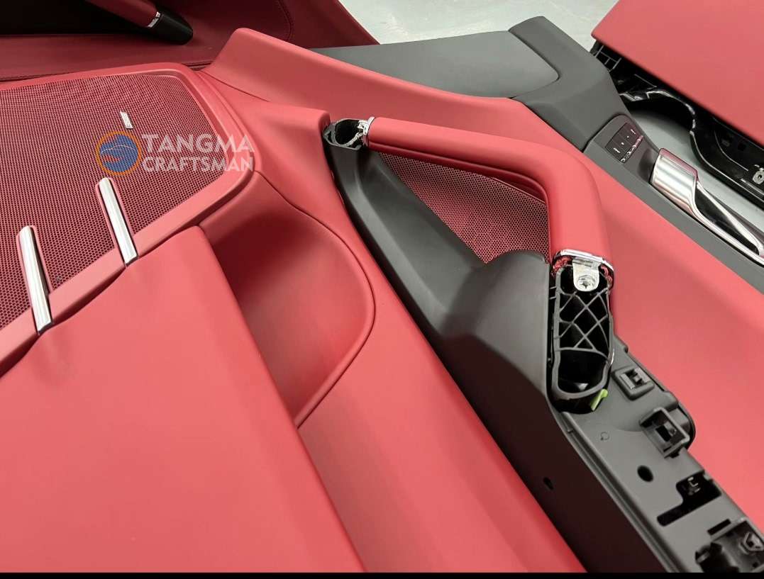 Porsche Macan Bordeaux Red Interior Kit: 1:1 OEM Leather image 6 product detail