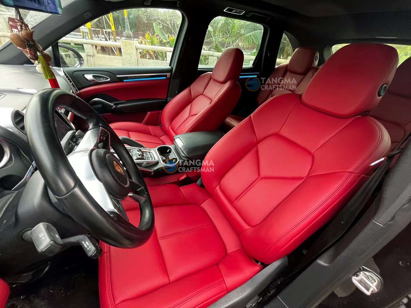 Porsche Bordeaux Red Leather Interior Seat Upgrade image 2 product detail