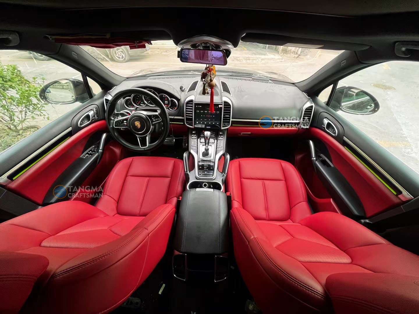 Porsche Bordeaux Red Leather Interior Seat Upgrade image 3 product detail