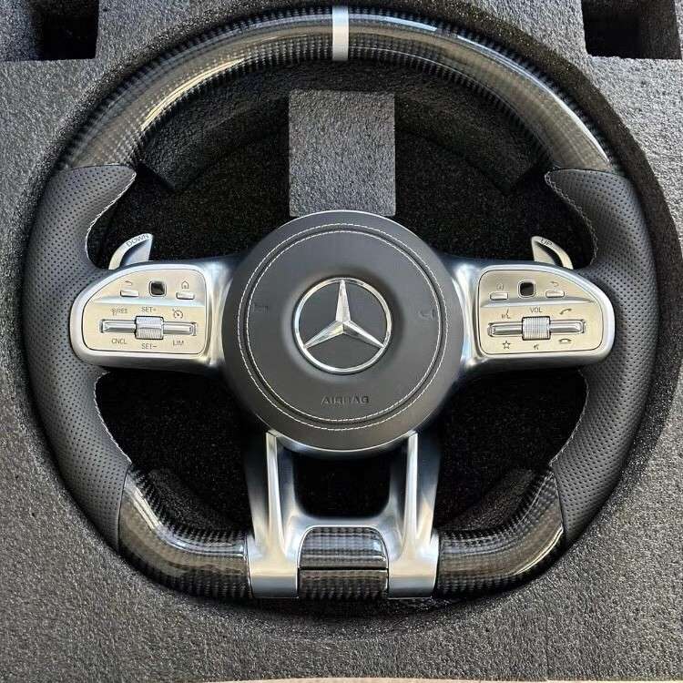 Mercedes AMG Carbon Fiber Steering Wheel Upgrade image 1 product detail