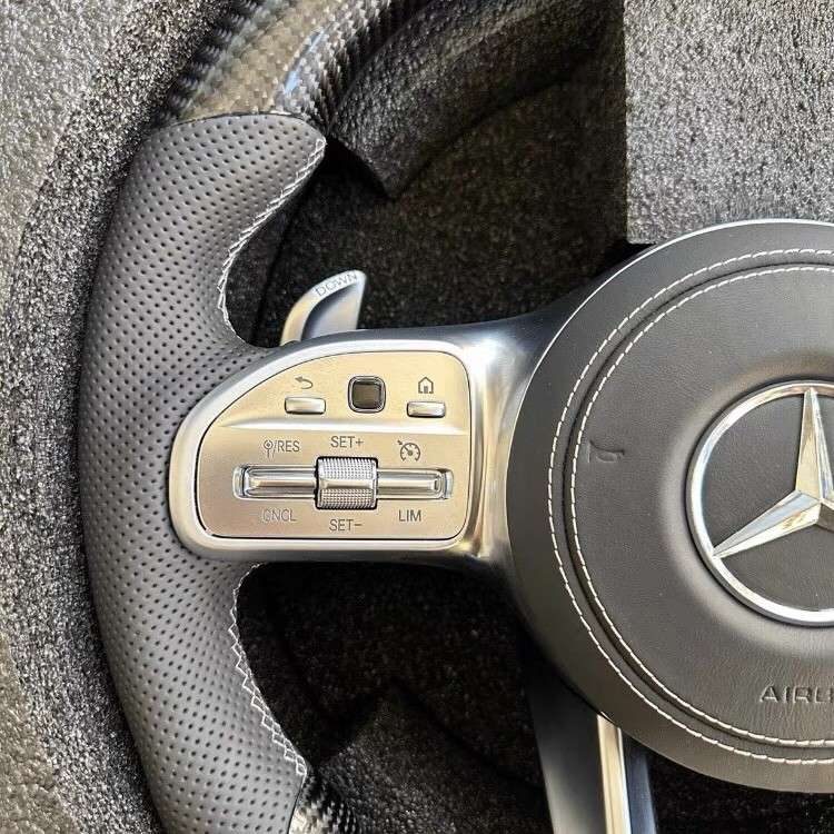 Mercedes AMG Carbon Fiber Steering Wheel Upgrade image 2 product detail
