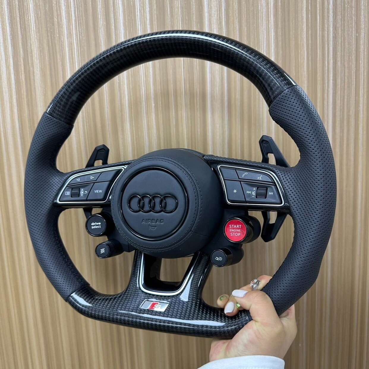 Audi Carbon Fiber Steering Wheel with Drive Select image 5 product detail
