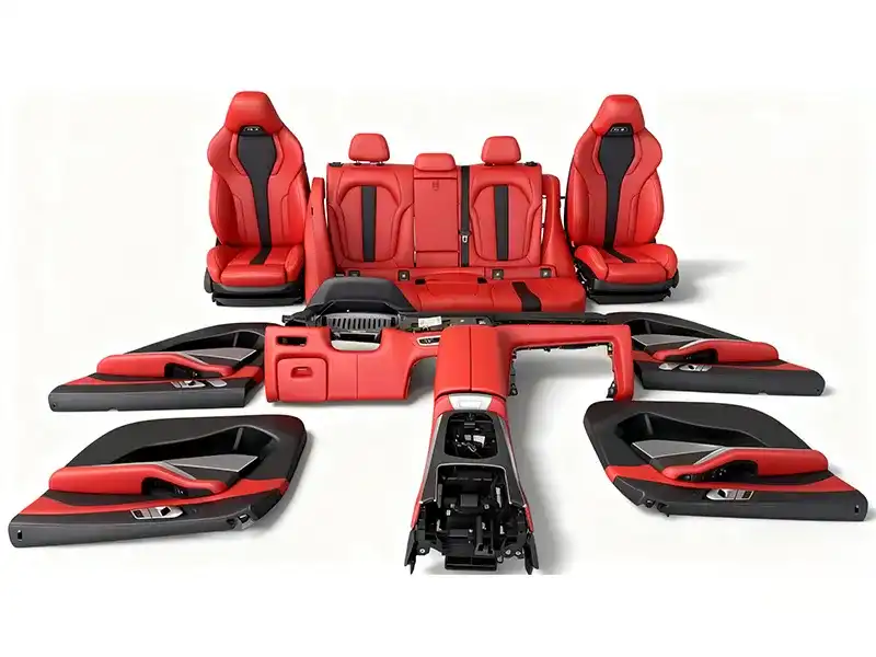 BMW X5 Bordeaux Red Leather Interior Modification Kit BMW X5 interior modification kit