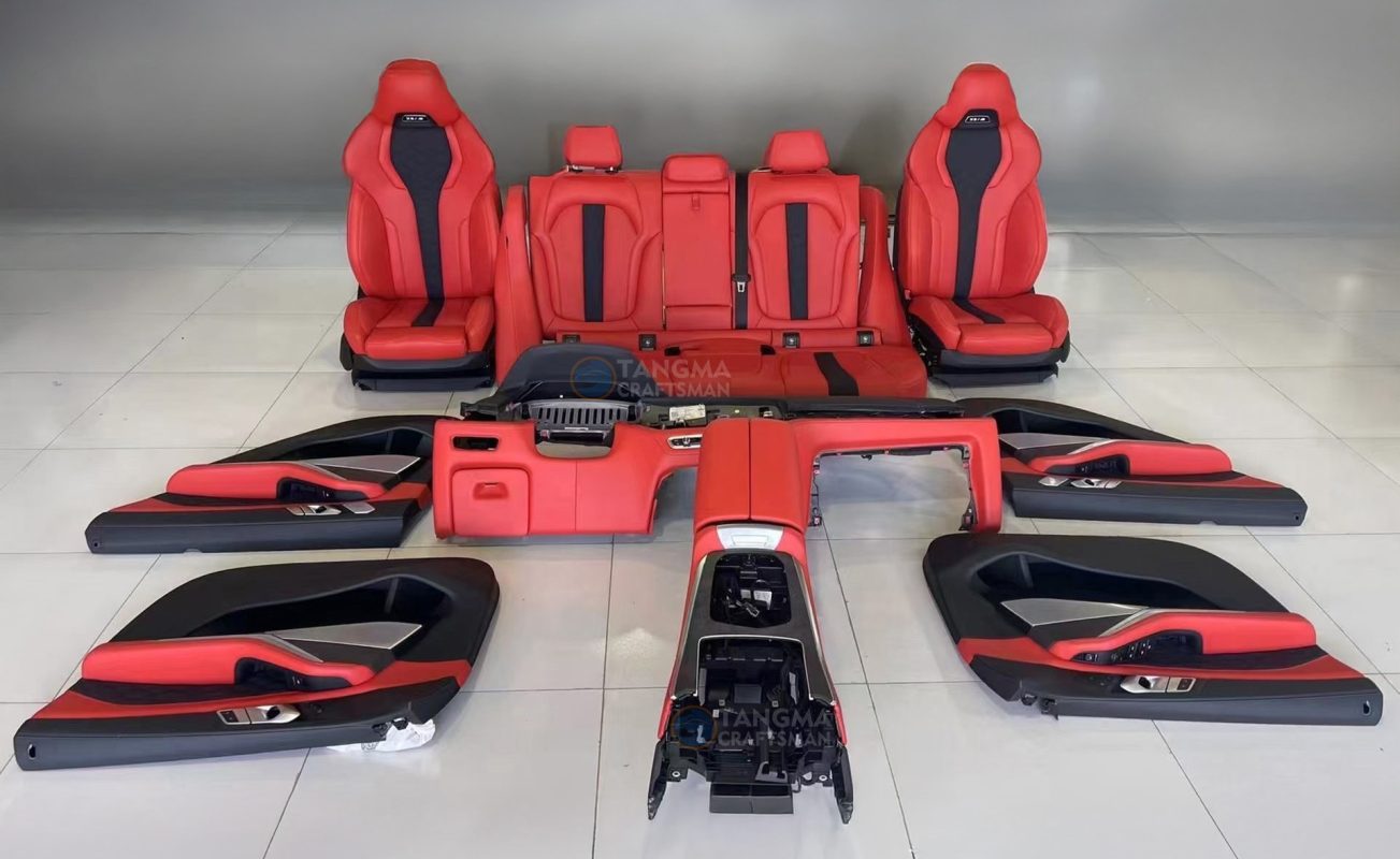 BMW X5 Bordeaux Red Leather Interior Modification Kit image 1 product detail