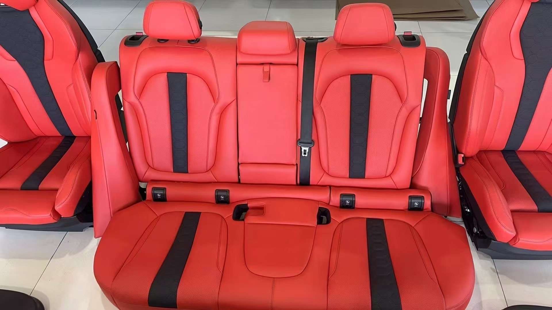 BMW X5 Bordeaux Red Leather Interior Modification Kit image 2 product detail