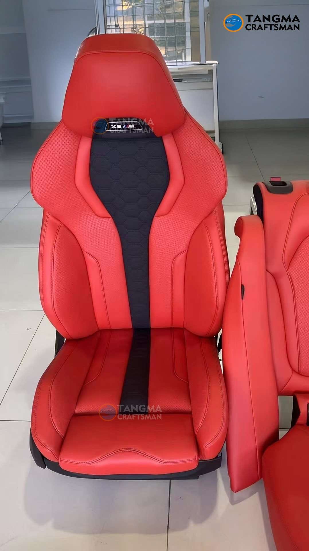 BMW X5 Bordeaux Red Leather Interior Modification Kit image 4 product detail