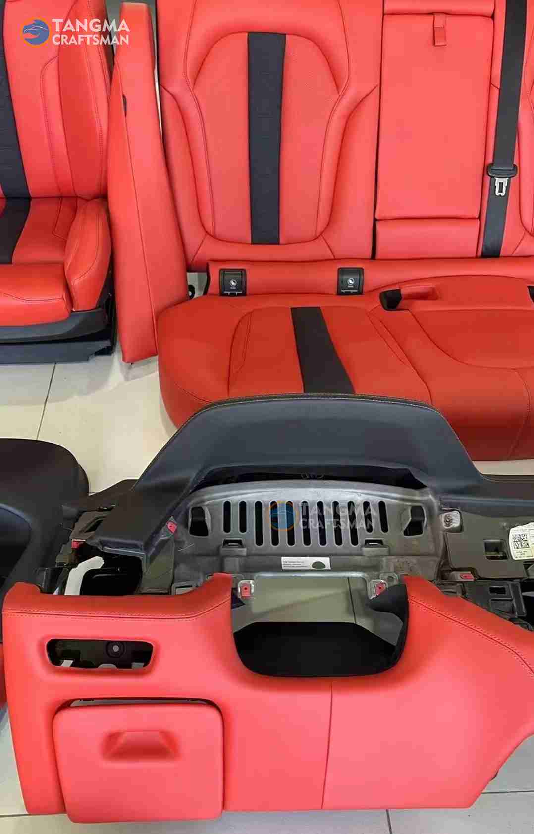 BMW X5 Bordeaux Red Leather Interior Modification Kit image 8 product detail