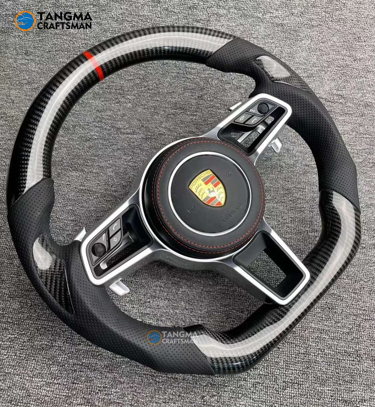 Porsche 911 Cayenne Carbon Fiber Steering Wheel image 9 product detail