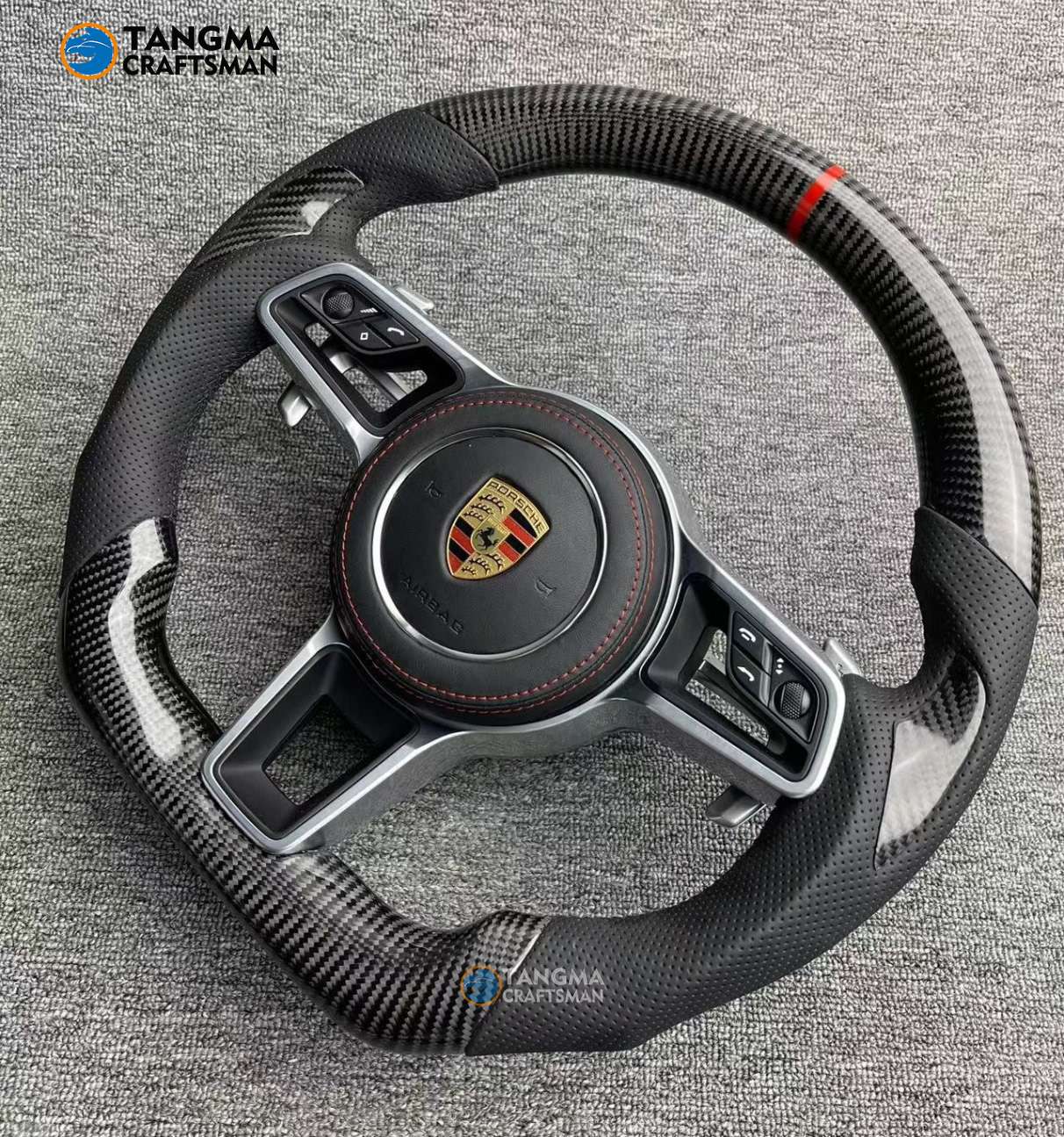 Porsche 911 Cayenne Carbon Fiber Steering Wheel image 8 product detail