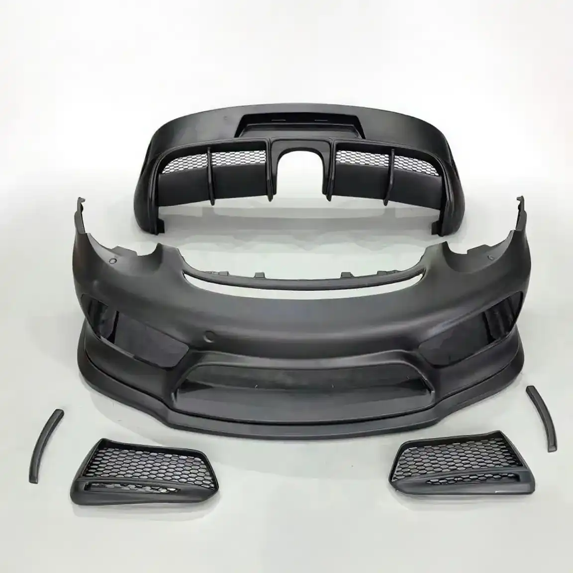 Porsche 987 to 718 Body Kit Conversion Porsche 987 old model to 718 new model appearance kit, including front bumper assembly, rear spoiler, tailpipe, side air vents, perfect fit for 987 series models