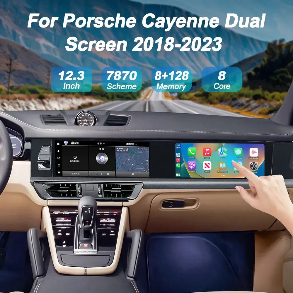 Porsche Cayenne Dual Screen Multimedia System 2018-2023 Porsche Cayenne Multimedia Dual