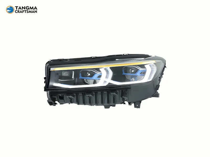 BMW G12 LED Headlights 2016+ Blue DRL 16+ BMW G12 LED Headlights Blue Frame DRL Assembly