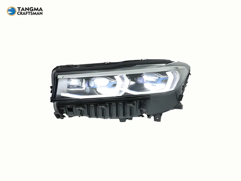 BMW G12 LED Headlights 2016+ Blue DRL 16+ BMW G12 LED Headlights Blue Frame DRL Assembly