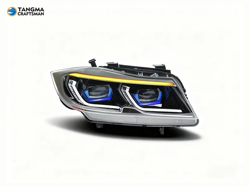 BMW 3 Series E90 LED Headlights 2005+ 05+ BMW 3 Series E90 LED Headlights Sequential DRL