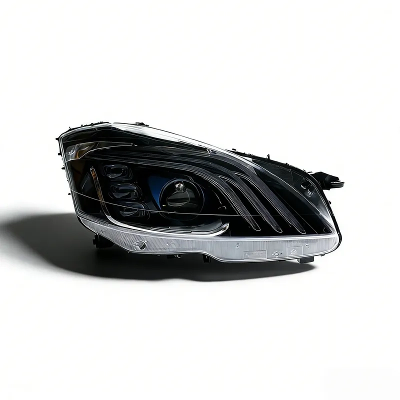 Mercedes S-Class W221 LED Headlights 2006+ 06+ Mercedes S-Class LED Headlights W221 3-Bar DRL