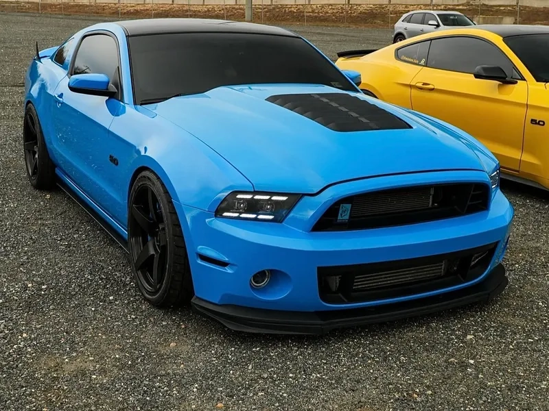 Ford Mustang S197 LED Headlights 2009+ 09+ Ford Mustang LED Headlights with DRL Projector