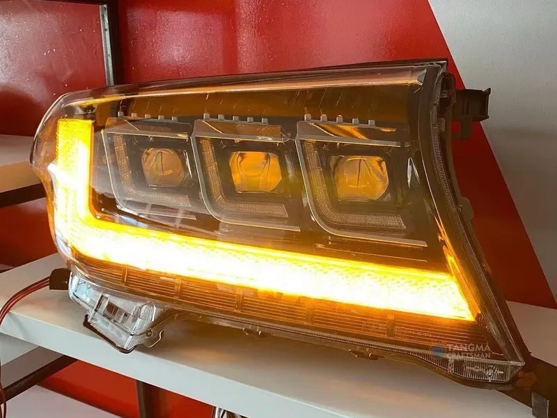 07-15 Land Cruiser Headlights Bi-LED DRL Assembly