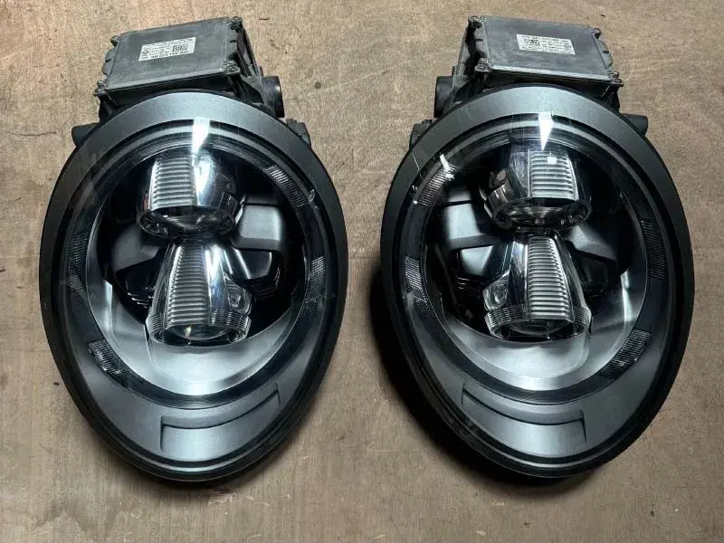 Porsche 911 991 PDLS Smoked LED Headlights with Modules and Wiring Harness Adaptive Upgrade