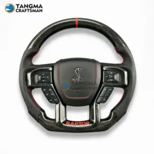 Ford F-150 Raptor carbon fiber steering wheel and air vent trim kit