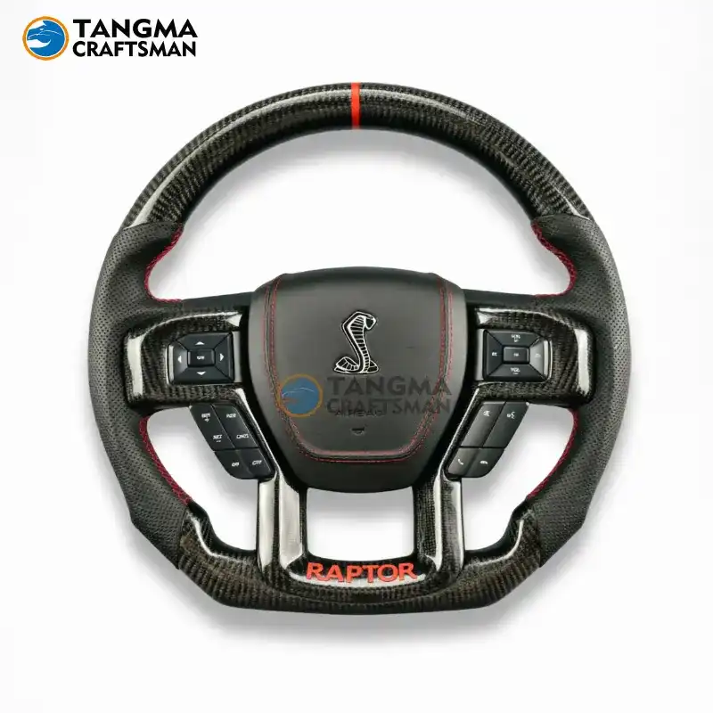 Ford Raptor Carbon Fiber Steering Wheel Trim Kit Ford F-150 Raptor carbon fiber steering wheel and air vent trim kit