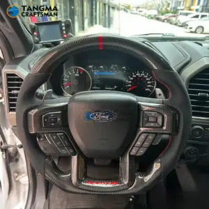 Ford F-150 Raptor interior carbon fiber upgrade kit with steering wheel