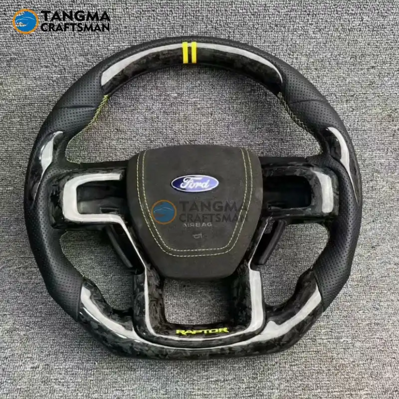 Ford Raptor Carbon Fiber Steering Wheel Trim Kit Ford F-150 Raptor interior carbon fiber upgrade kit with steering wheel