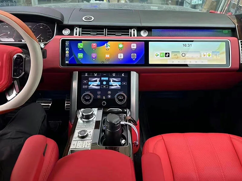 2013–2018 Range Rover & Range Rover Sport 15.9-Inch Dual-Screen Android Navigation and Climate Control Upgrade 2013–2018 Range Rover & Range Rover Sport