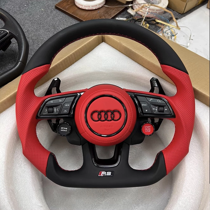 Brand-New Audi RS Carbon Fiber Sport Steering Wheel for A3, A4L, A5, A6L, A7, A8L, Q3, Q5, Q7, Q8 & TT Models New Audi RS Carbon Fiber Sport Steering Wheel