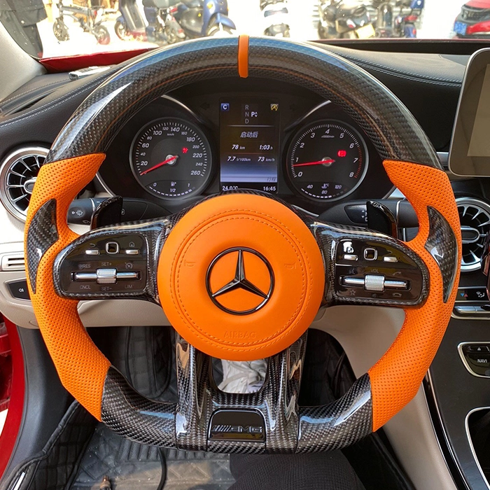 Mercedes-Benz AMG Carbon Fiber Steering Wheel Red Mercedes-Benz AMG Carbon Fiber Steering Wheel Red