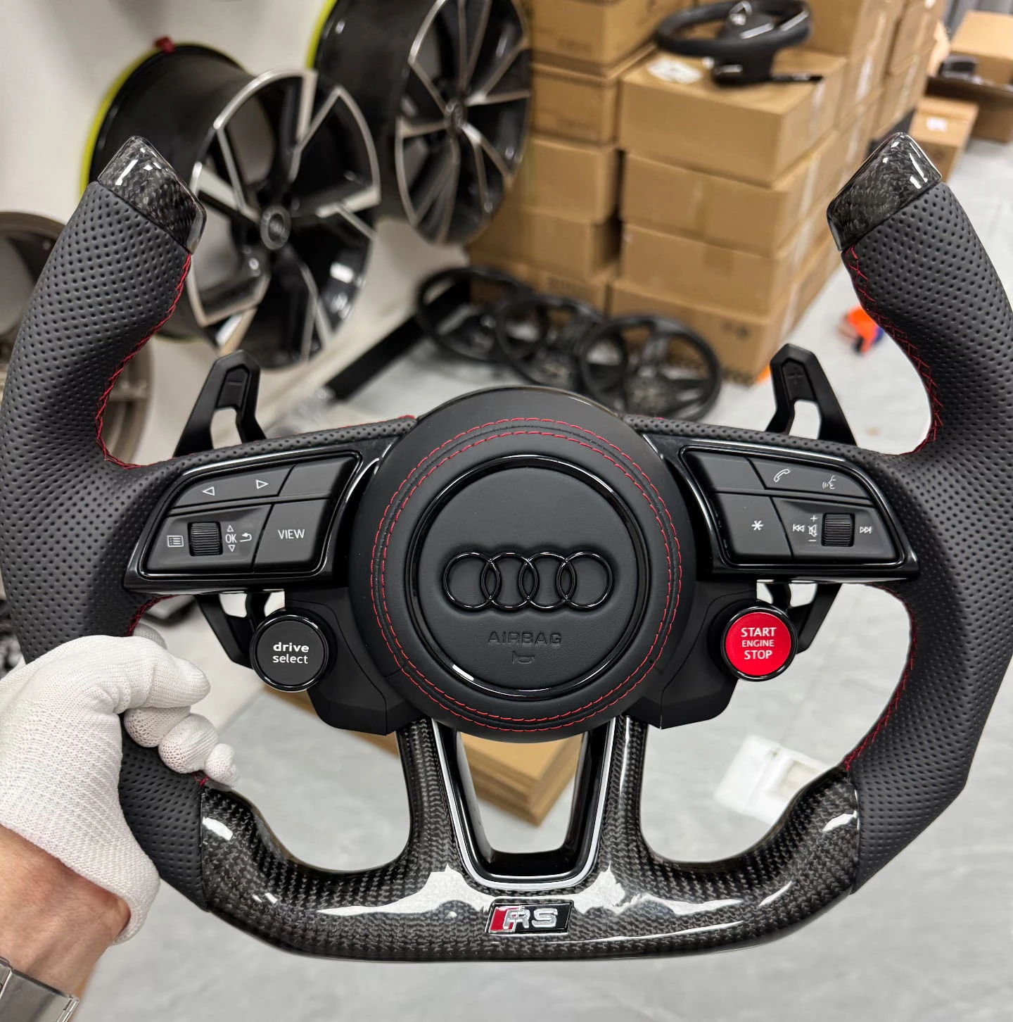 Audi racing steering wheel