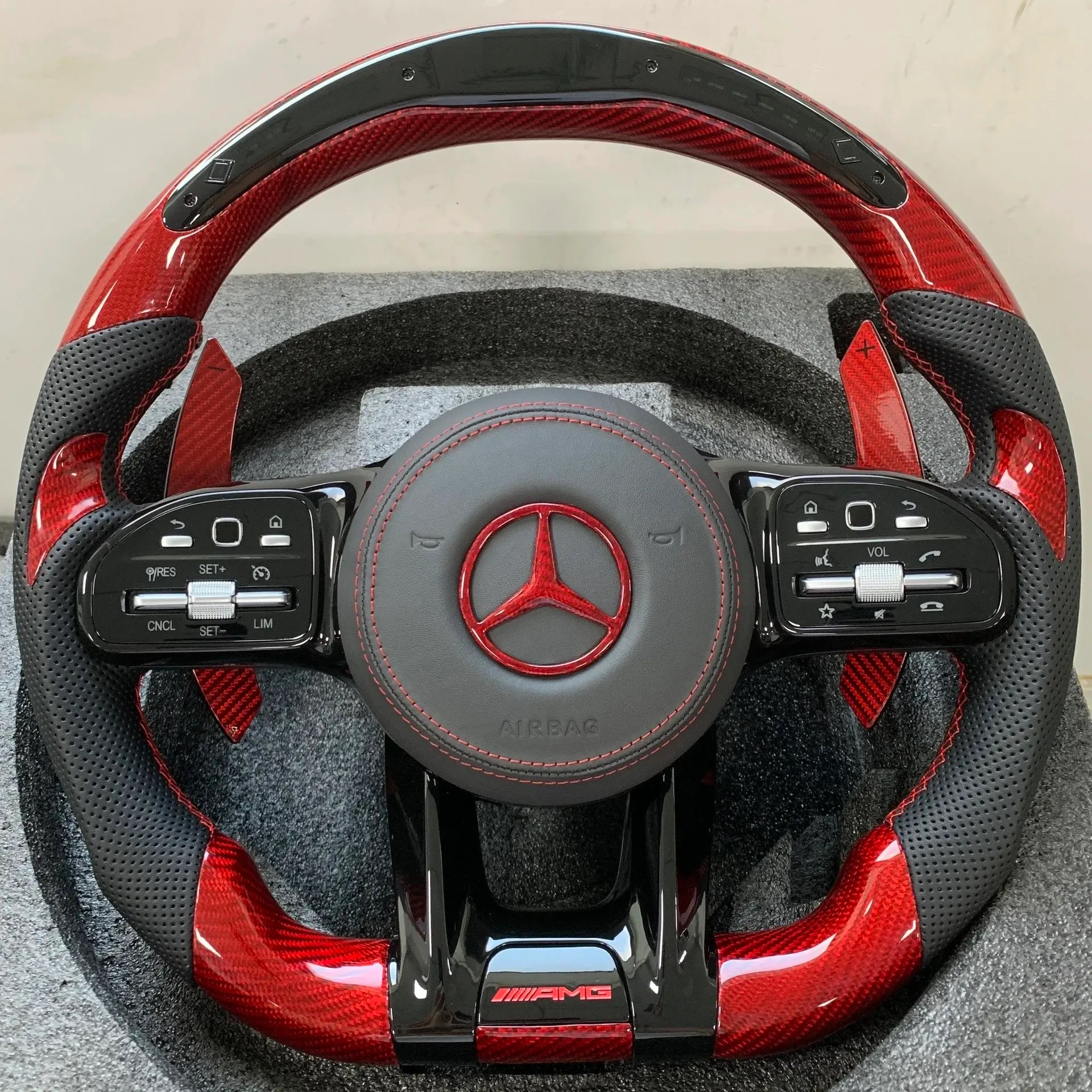 Mercedes-Benz AMG Carbon Fiber Steering Wheel Red